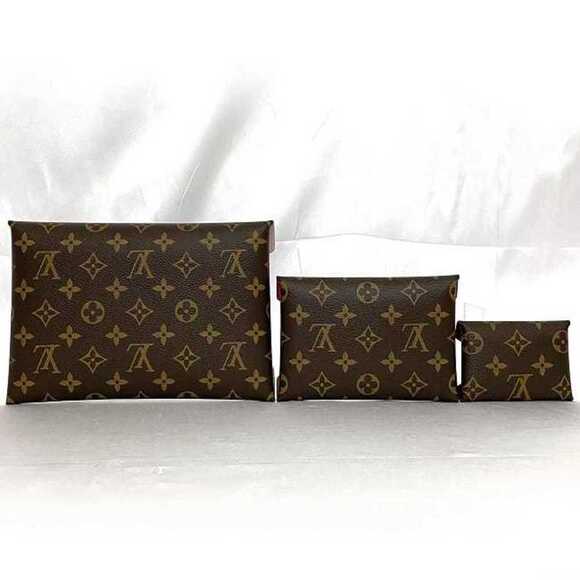 LOUIS VUITTON Brown Monogram Canvas Pochette Pouch - Picture 4 of 11